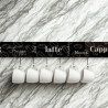 MODIGLASS 115102 Designer glass kitchen rail length 1150mm Graphic on glass Coffee 02 Set with 6 hooks