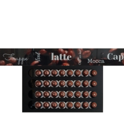 MODIGLASS 102001 Glashalter für 40 Stck Nespresso Kaffeekapseln schwarz