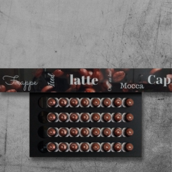 MODIGLASS 102001 Coffee Holder for 40 Pcs Nespresso Type Capsules Black Glass Storage